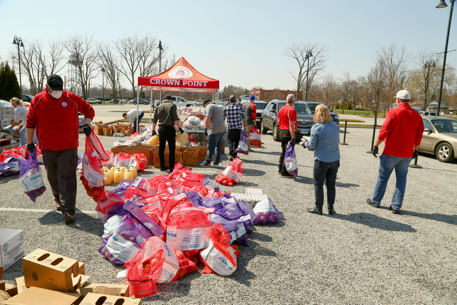 The City of Crown Point is partners with Sysco Chicago to offer a free drive-thru pantry